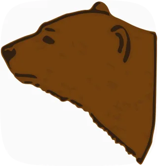 Bear Head Heraldic Stickdatei