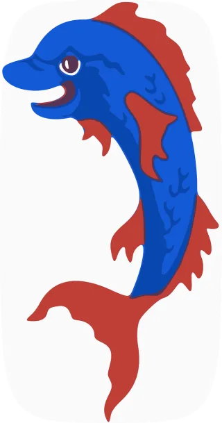 Fish Animal Dolphin Stickdatei