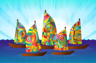 Ships Sailing boat Boat Stickdatei