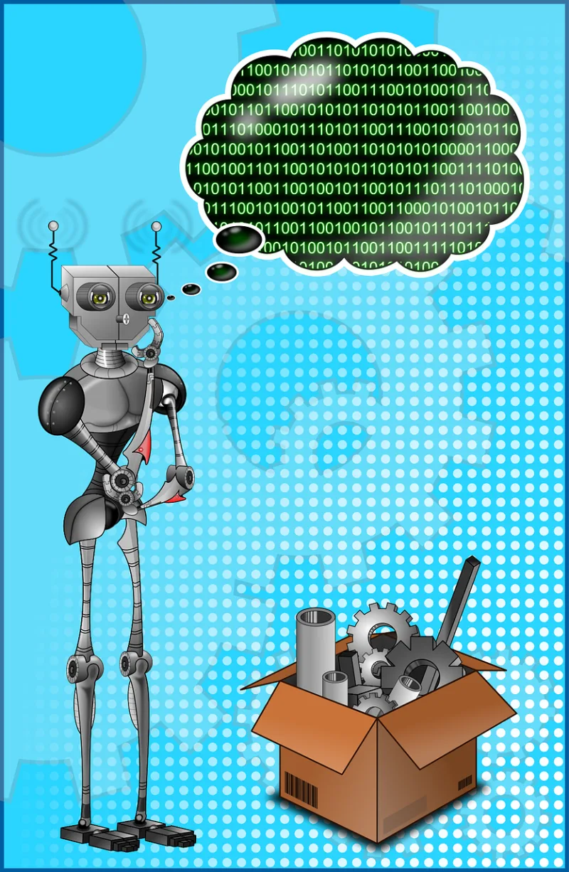 Robot Binary Thinker Stickdatei – Kinder