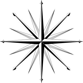 Wind rose Compass Direction Stickdatei – Blumen