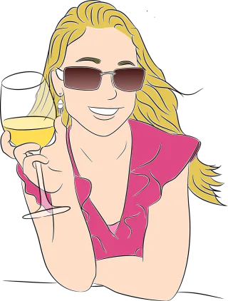 Girl Blonde Relaxed Stickdatei – Essen & Trinken