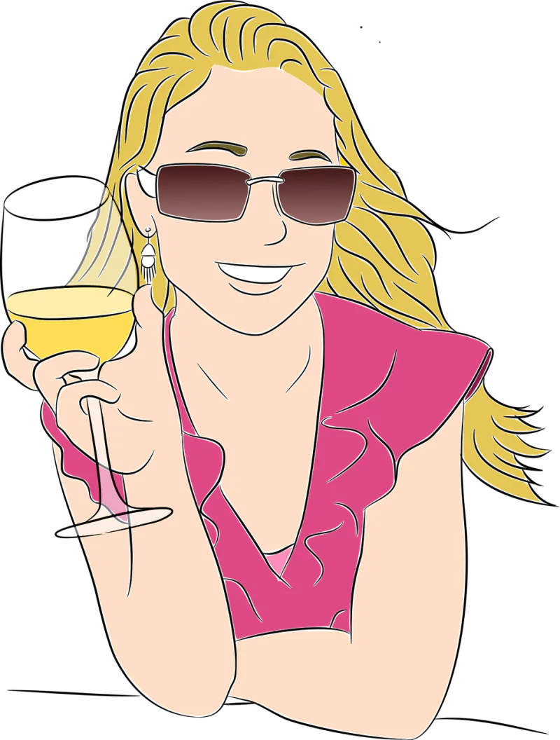 Girl Blonde Relaxed Stickdatei – Essen & Trinken