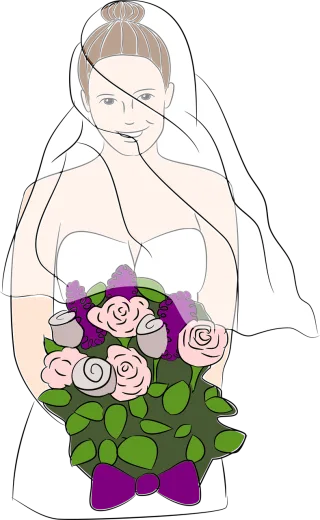 Bride Dress Wedding Stickdatei