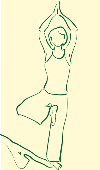 Yoga Tree Pose Stickdatei