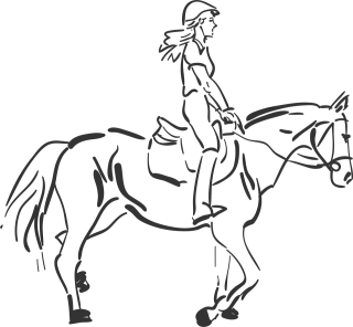 Horse Riding Nature Stickdatei