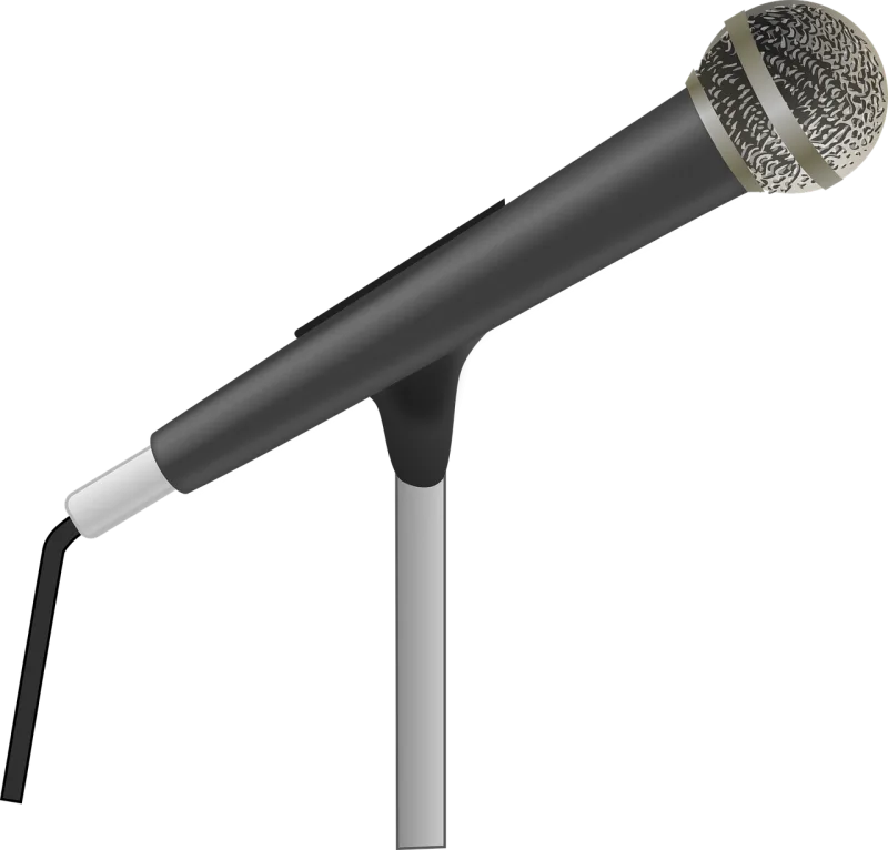 Microphone Microphone stand Karaoke Stickdatei – Musik