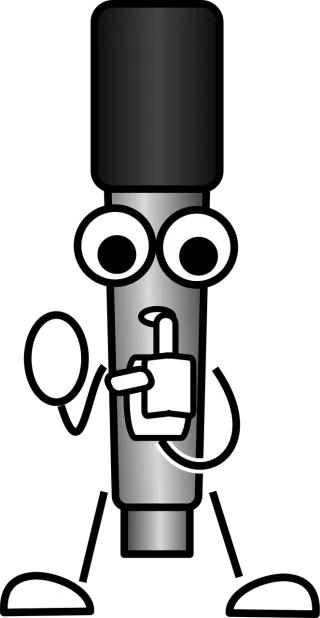 Microphone Sound Comic Stickdatei