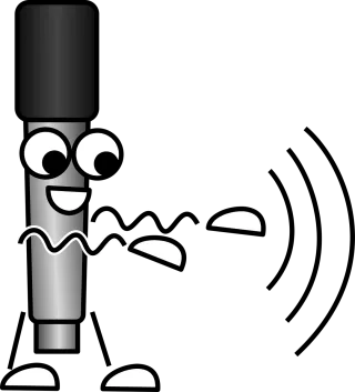 Microphone Sound Waves Stickdatei