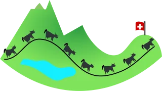 Hill Cows Mountain Stickdatei