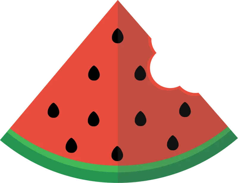 Watermelon Flat Slice Stickdatei – Essen & Trinken