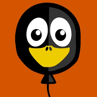 Balloon head Nature Tux Stickdatei