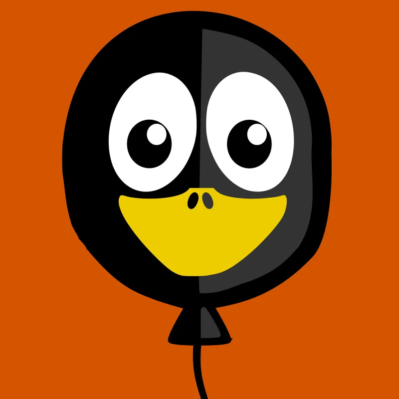 Balloon head Nature Tux Stickdatei – Kinder