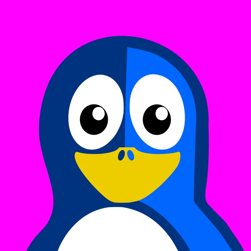 Blue Tux Inkscape Stickdatei – Tiere