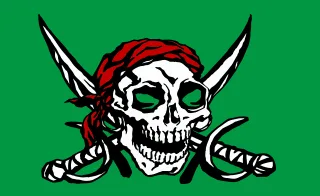 Flag Skull and crossbones Bone Stickdatei