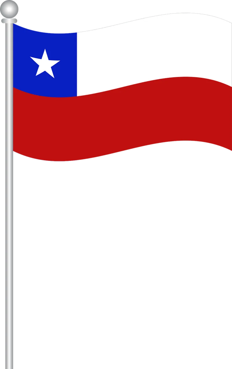 Flag of chile Flag Chile Stickdatei – Natur