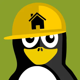 Construction worker Tux Vector Stickdatei