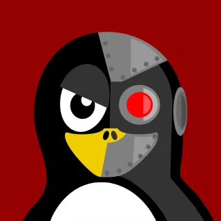 Cyborg Tux Nature Stickdatei