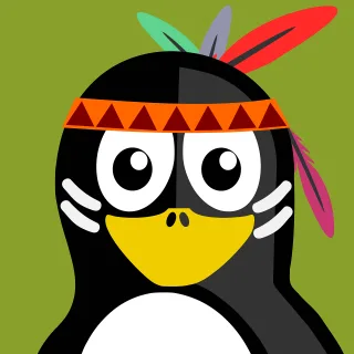 Native american Tux Vector Stickdatei
