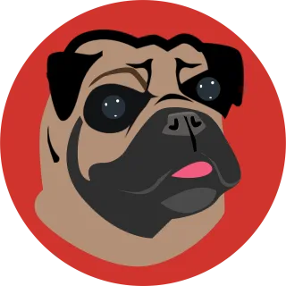 Pug Nature Dog Stickdatei