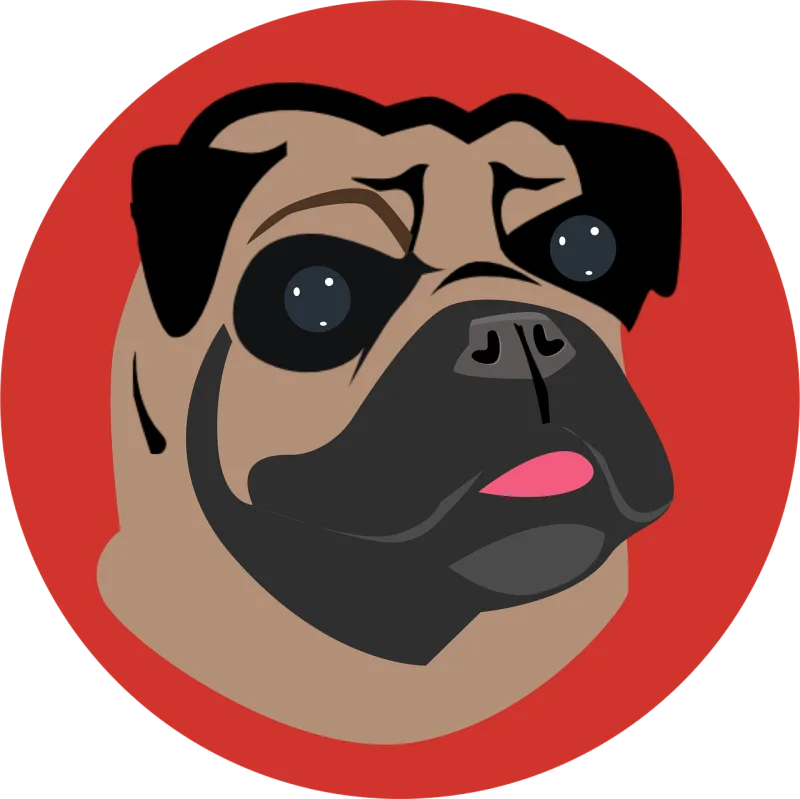Pug Nature Dog Stickdatei – Tiere