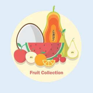 Fruit Collection Apple Stickdatei