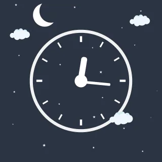 Clock Night Time Stickdatei
