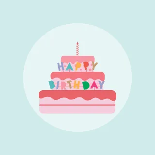 Birthday cake Cake Celebration Stickdatei