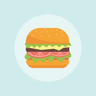 Burger Eat Meal Stickdatei