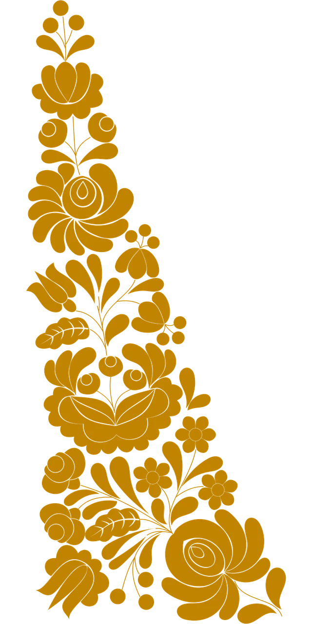 Folk motif Floral Traditional Stickdatei – Blumen