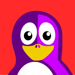 Purple Tux Penguin Stickdatei