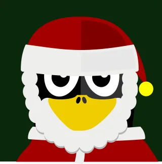 Santa claus Nature Tux Stickdatei