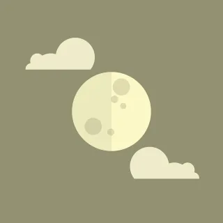 Moon Sky Cloud Stickdatei