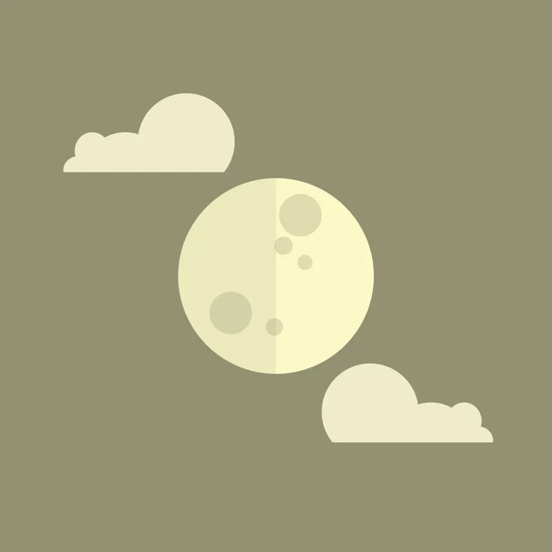 Moon Sky Cloud Stickdatei – Natur