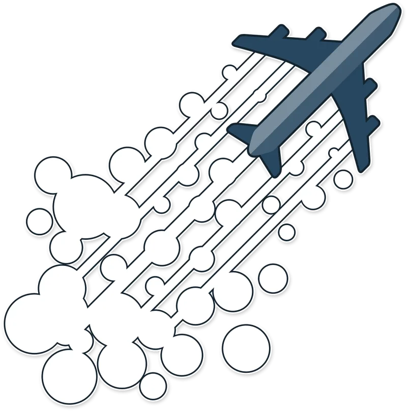 Chemtrail Plane Contrails Stickdatei – Kinder