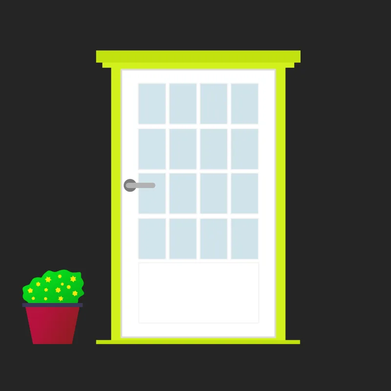 Door Plant pot Front door Stickdatei – Kinder