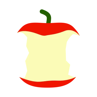 Bitten apple Healthy Meal Stickdatei