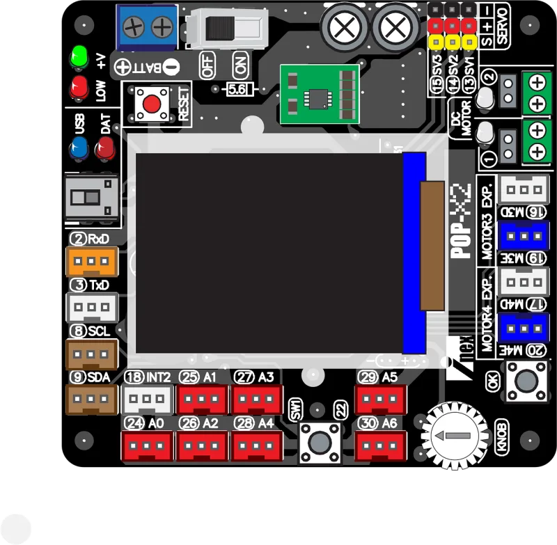 Pop-x2 Microcontroller Arduino Stickdatei – Kinder