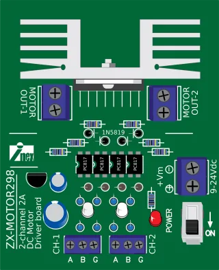 Zx-motor298 Motor driver Driver Stickdatei
