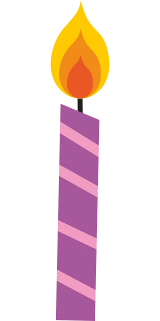 Candle Purple Happy birthday Stickdatei