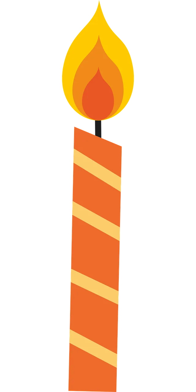 Candle Orange Sky Stickdatei – Essen & Trinken