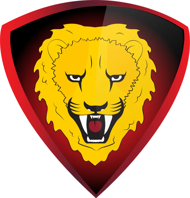 Lion Logo Shield Stickdatei – Tiere