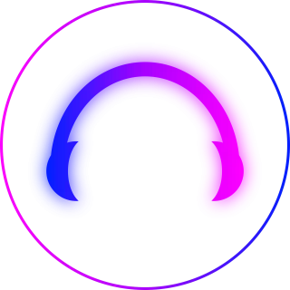 Headphones Graphic Blue Stickdatei
