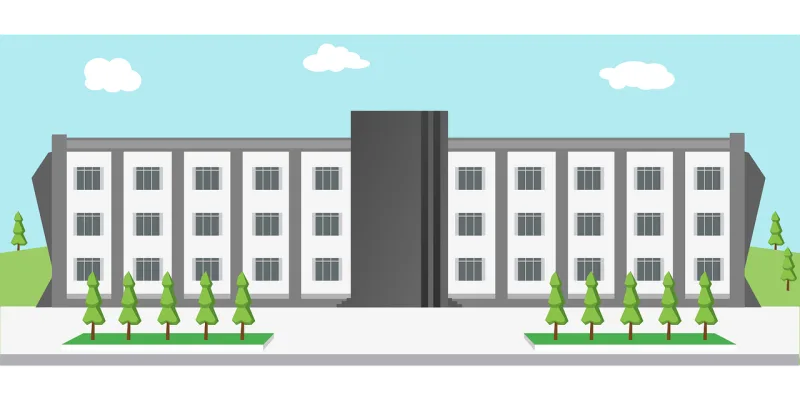 School design Building Learning Stickdatei – Natur