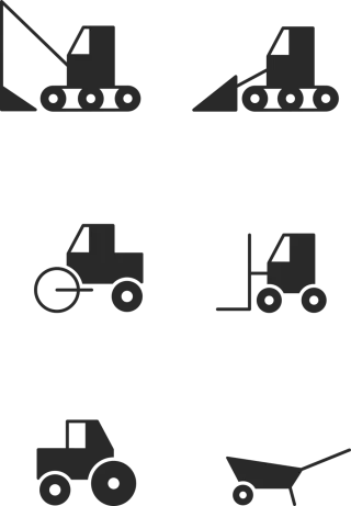 Pictogram Vehicles Construction site Stickdatei