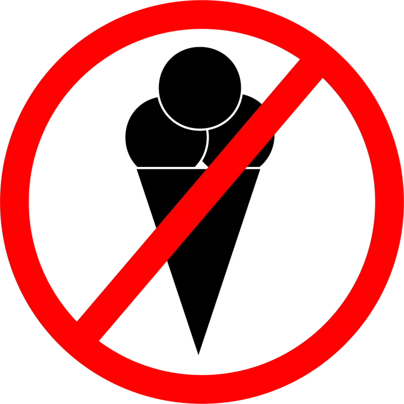 Not bring food No food allowed Prohibition Stickdatei – Kinder
