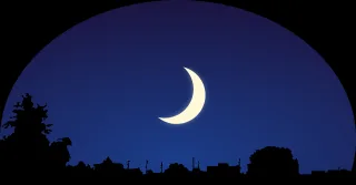 Heaven Moon Silhouette Stickdatei