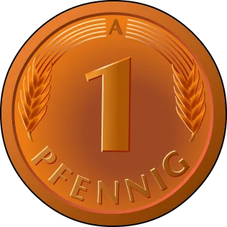 Coin Penny Currency Stickdatei – Herzen & Liebe