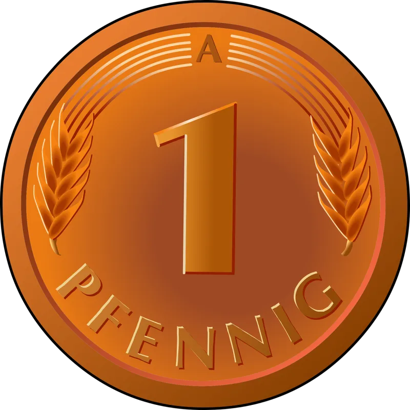 Coin Penny Currency Stickdatei – Herzen & Liebe