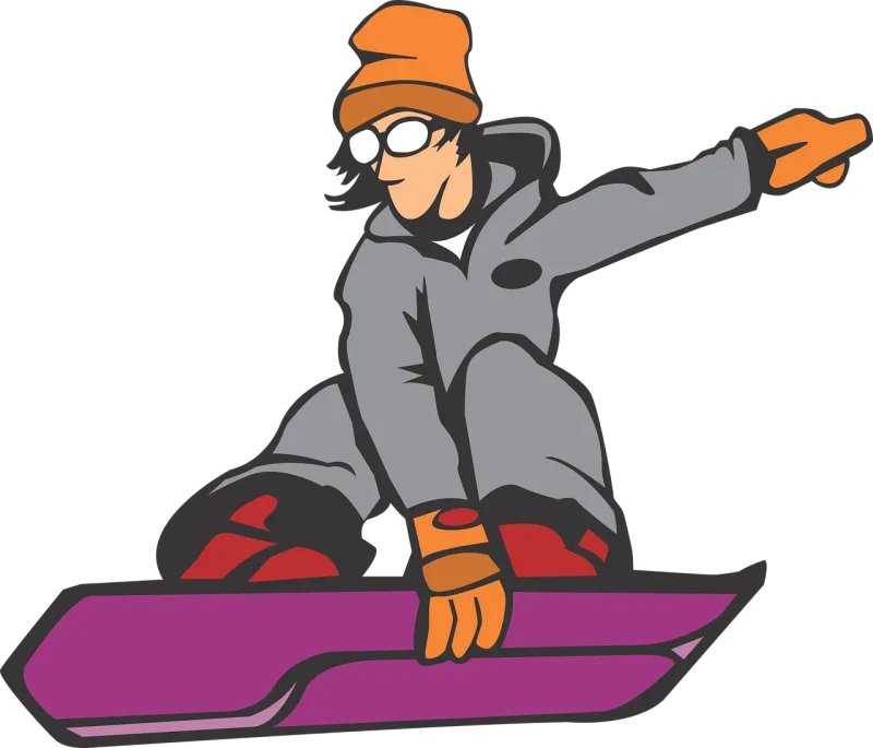 Cartoon Snowboard Sport Stickdatei – Weihnachten